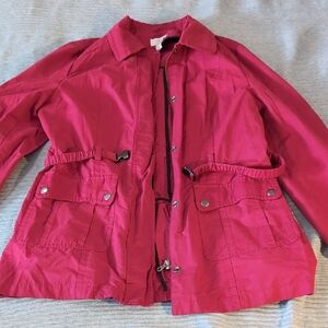 LOFT Women's Utility Jacket in Vibrant Red